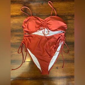 Rust Red One Piece Swimsuit